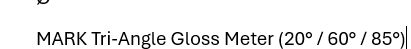 Tri-Angle Gloss Meter (20° / 60° / 85°)