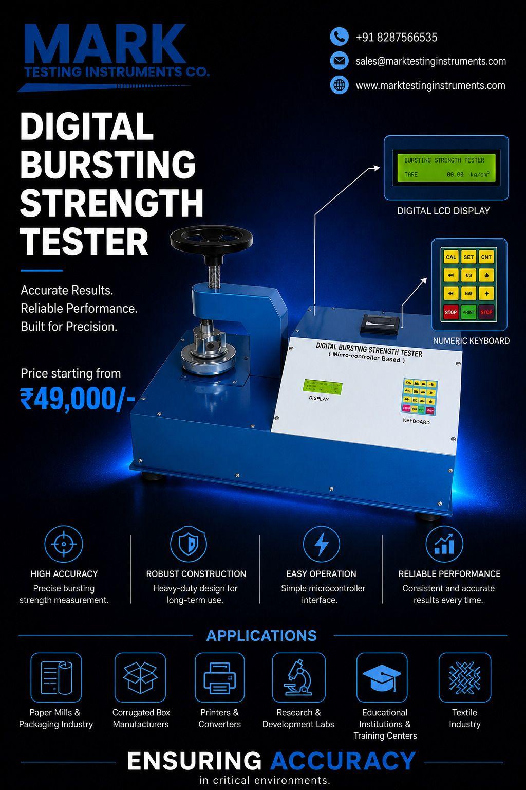 Bursting Strength Tester – Digital